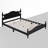 Modern Rustic Solid Wood Platform Bed with Durable Slat Support-437724206-437724200