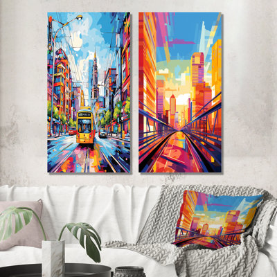 «City Berlin Popart», 2 pièces sur toile