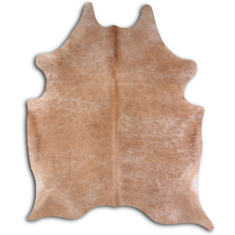 One-of-a-Kind Hand-Knotted 179cm x 189cm Cowhide Area Rug in Brown