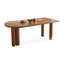 Bureau d'écriture brun en bois massif demi-cercle-1182281173