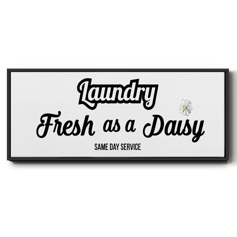 Daisy Laundry - toile encadrée, H 20 po x l 50 po