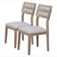 Ensemble de salle à manger 6 pièces de style classique et traditionnel, comprenant une table de salle à manger, 4 chaises rembourrées et un banc-119259041