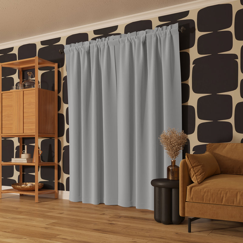 Panneau de rideau 100 % occultant avec passe-tringle de qualité cinéma Oslo Sun Zero, l 52" x L 63", Blanc