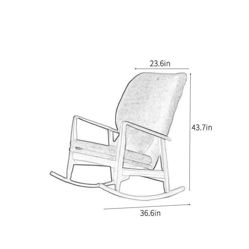 Chaise berçante à haut dossier Home Casual