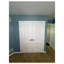 Portes françaises à double panneau vitrées avec quincaillerie Lucia 8831 Cadre de panneau en soie blanche Garnitures Intérieur de salle de bain et chambre Porte robuste 36" x 84" (2* 18x84)-87389954