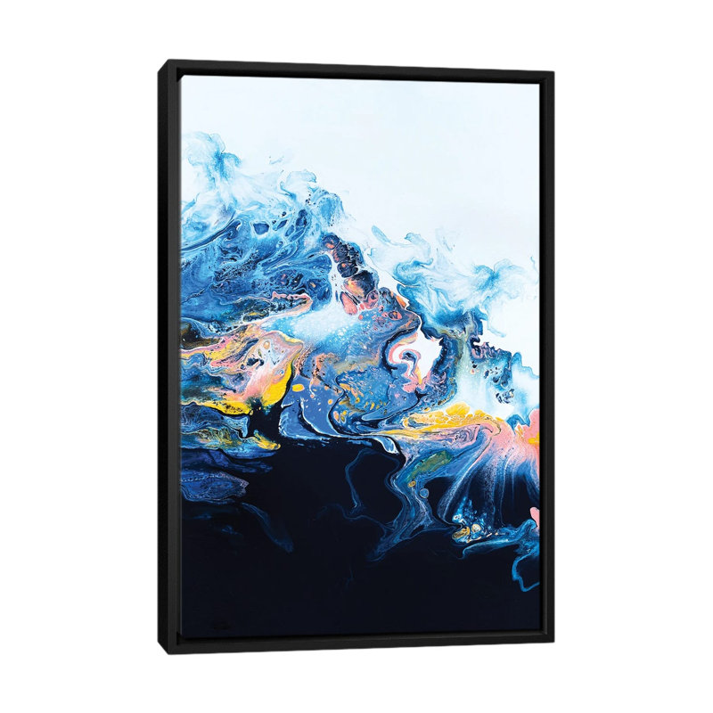 Starburst Wave - Print on Canvas, 66.04 cm H x 45.72 cm W, Black Framed