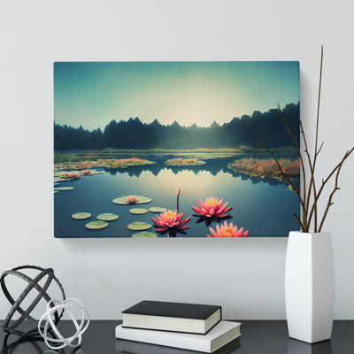 Sublime Water Lily Pond - Wrapped Canvas