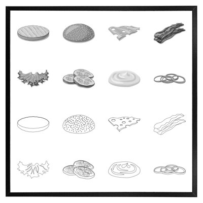 Cassadaga Burger And Sandwich Icon - Single Picture Frame Print