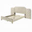 Mobilier de chambre à coucher contemporain tapissier en tissu capitonné avec panneau de lit et tête de lit 1pc