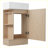 Modern Bathroom Vanity Cabinet with Two-tier Shelf-104981892