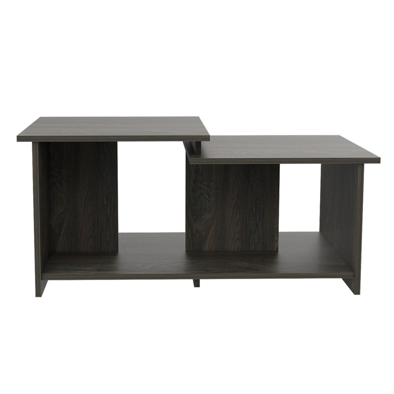 Wema 3 Coffee Table, Lower Open Shelf, Black