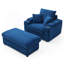 Chaise rembourrée avec repose-pieds Abegale-1025926527