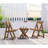 Hips Material Patio Bistro With 2 Chairs And Rectangular Table, Finish For Balcony Outdoor Comprised Of Use