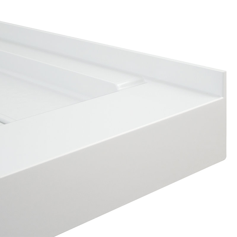White Composite 60'' x 30'' Rectangular Shower Base with Left Drain
