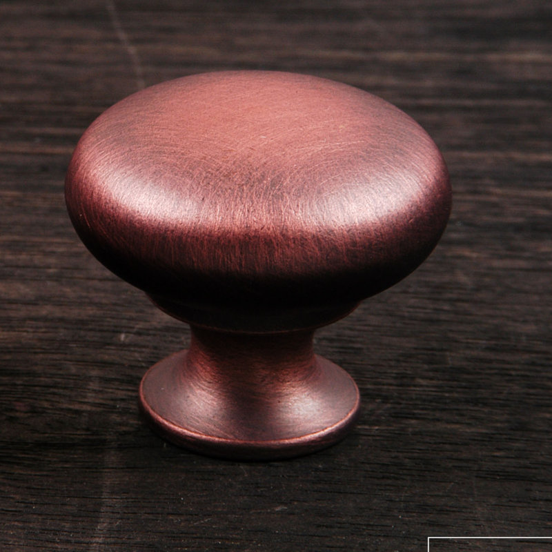 CK Series 1 1/4" Diameter Mushroom Knob, 1.25" H x 1.25" W x 1.19" D, Distressed Copper