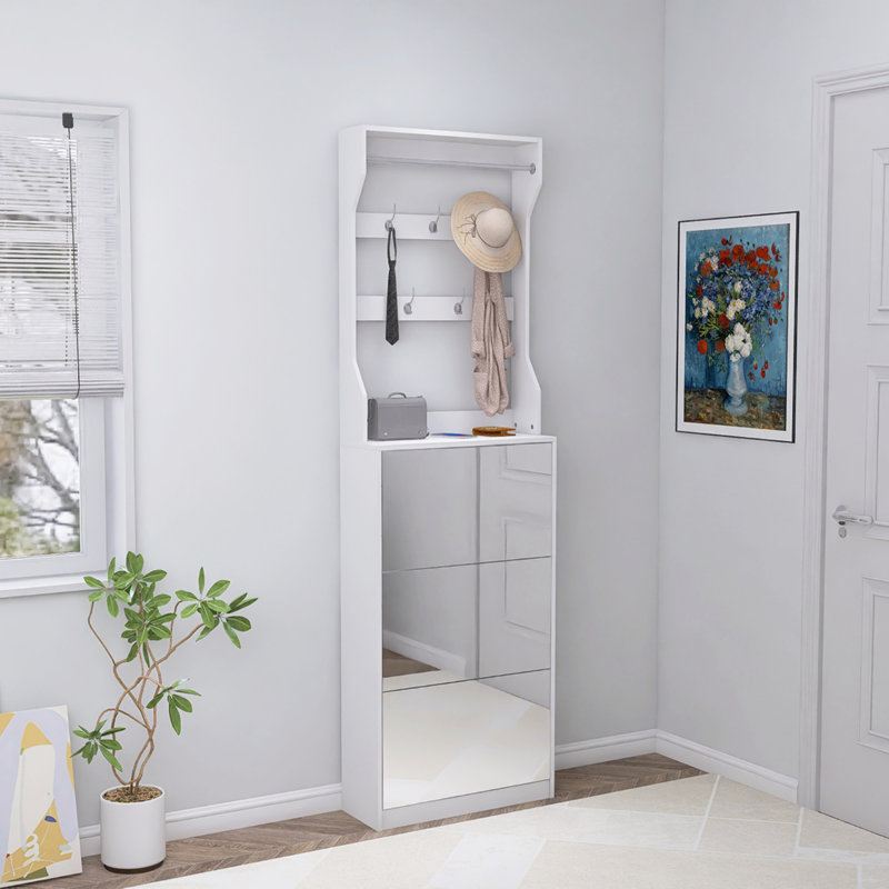 Armoire à chaussures avec 3 tiroirs rabattables