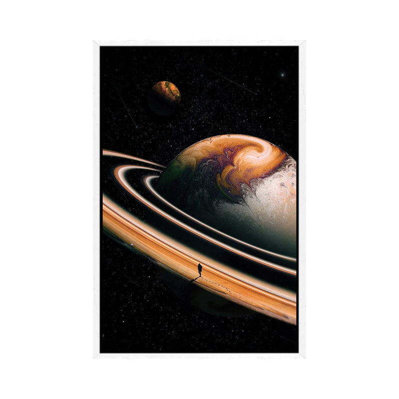 Wandering by Nicebleed - Print on Canvas, White Framed, 101.6cm H x 66.04cm W x 3.81cm D