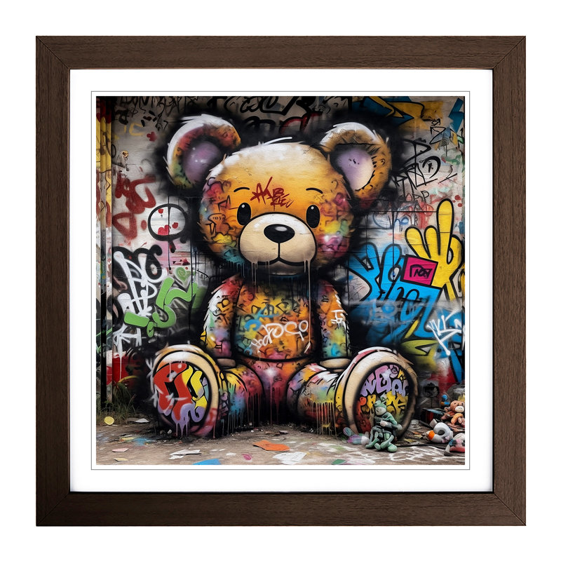 Teddy Bear - Framed Print, Walnut