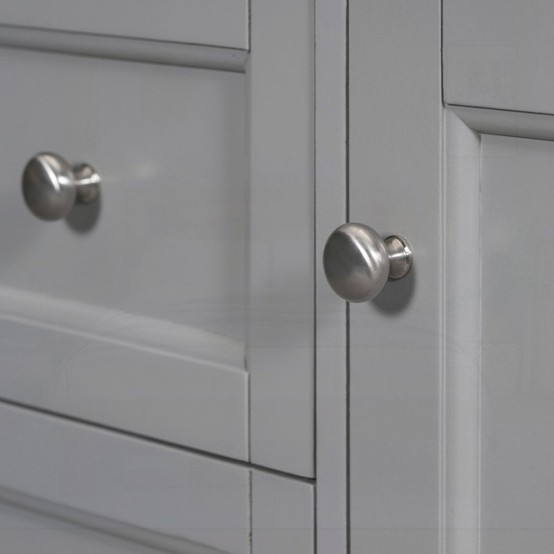 Meuble-lavabo 30 po avec lavabo supérieur, Argent argent, Blanc