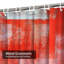 Rideau de douche orange et orange abstrait avec 12 crochets-1002463413
