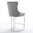 26 Inch Counter Height Bar Stools, Modern Velvet Upholstered with Button Back, Rivet Trim, and Chromed Metal Base for Kitchen Island-2128933895