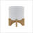 CHEVRON PLANTER W/ STAND, WHITE-1929533335
