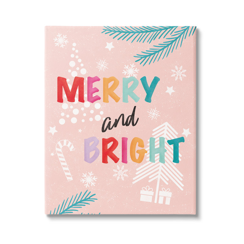 «Merry And Bright Pastel Expression» sur toile, impression, H 20 po x l 16 po x P 1,5 po