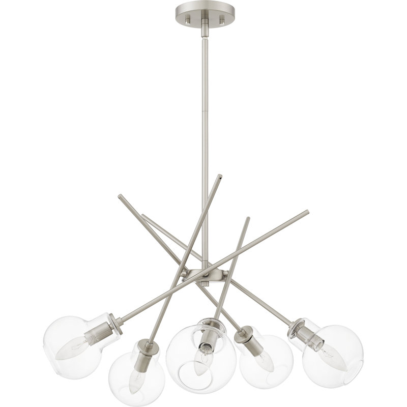 Lustre linéaire moderne Spoutnik à 5 lumières Linntown