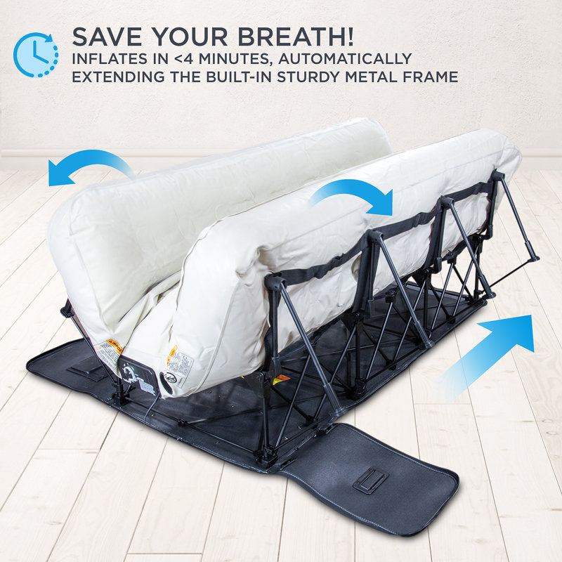 Ivation Full Size Raised Air Mattress with Built-In Pump and Frame