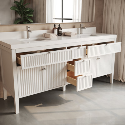 Meuble-lavabo double 72 po Davos