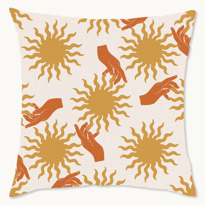 Housse de coussin géométrique en polyester