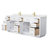 Beckett TK 84'' Double Bathroom Vanity with Quartz Top-99460445-99460446-122739159