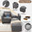 58'' Upholstered Sleeper Sofa-106932456