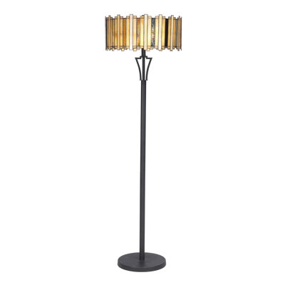 Konradin 155cm Bronzed Traditional Floor Lamp with Outlet