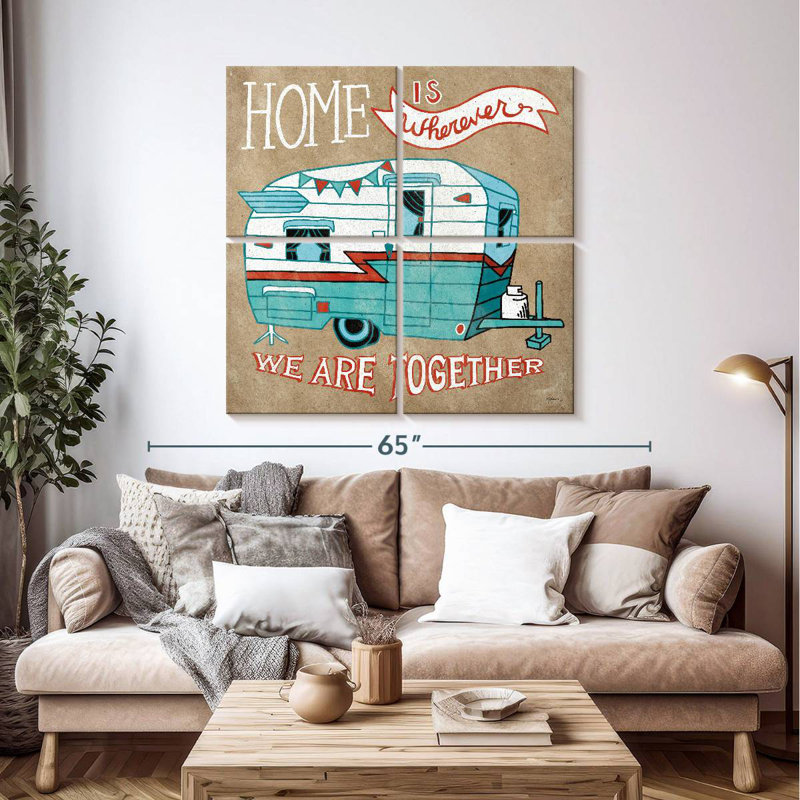 Adventure Love Camper taupe, H 45 po x l 45 po