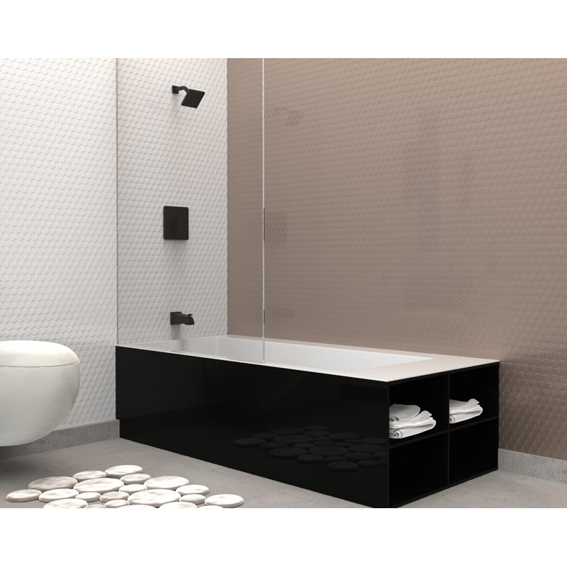 Quadrato All-In-One Kit with Rough in-Valve, Matte Black