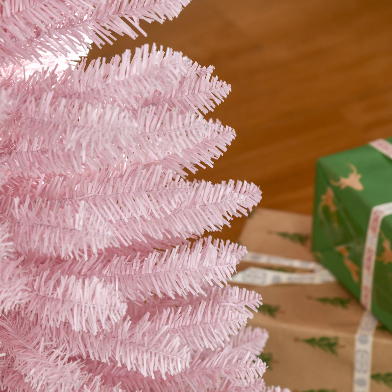Arbre de Noël artificiel, 4.92', Rose