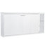Lit simple avec bibliothèque en blanc - Armoire de rangement robuste et compacte-116738843