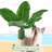 59In Palm Cat Tree, Cute Cat Tower W/Green Palm Frond, Spacious Platform, Double-Level Cat Condo, Scratching Posts, Fluffy Balls For Cat Kitty, Multi-Level Large Cat Tree For Indoor Cats
