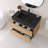 30" Wall-Mounted  Bathroom Vanity With Black Solid Surface Basin-813887019