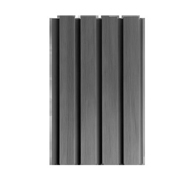 NORX Composite Wide SlatWall Panels Cladding – Outdoor Wall Cladding, Maintenance-Free, Fade Resistant, Includes Stainless Steel Screws (Oxford (Gray), Covers 10.5 Sqft)