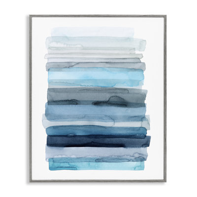 Water Inspired Ombre Gray Framed Giclee Art by Grace Popp