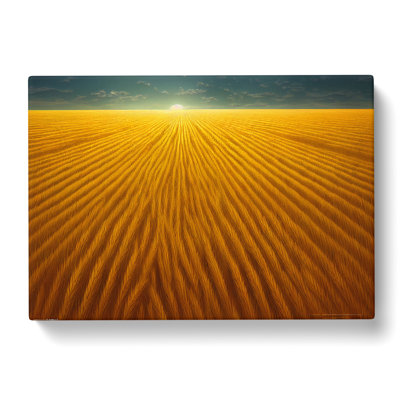 Expressive Wheat Field - Wrapped Canvas Print
