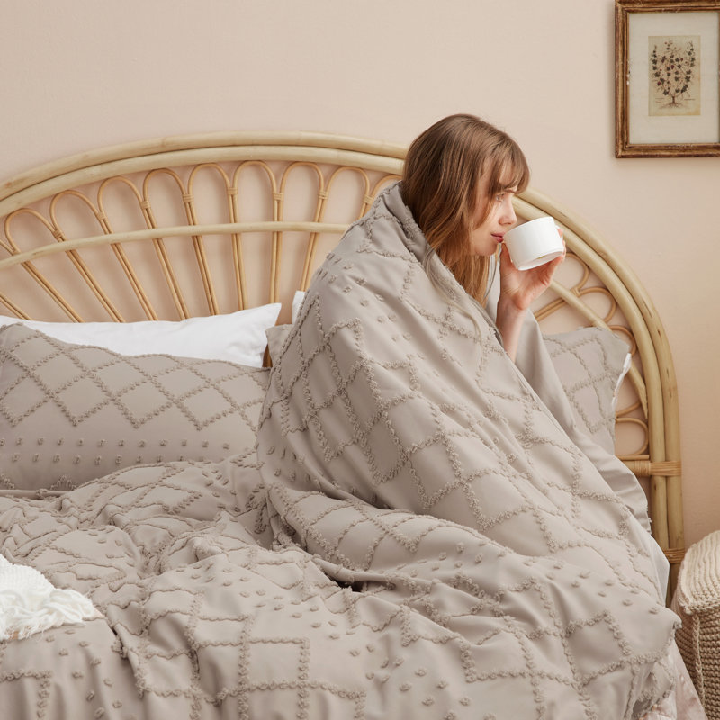 Ensemble de housse de couette Literie Boho - Ensemble de literie à broder, Housse de couette très grand et 2 très grandes t
