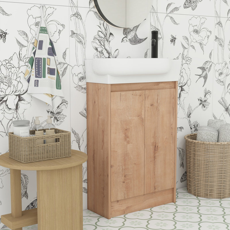 Ensembles de meuble-lavabo de salle de bain, Imitation chêne