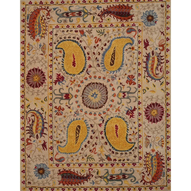 Hand Tufted Wool Area Rug, 8' x 10'