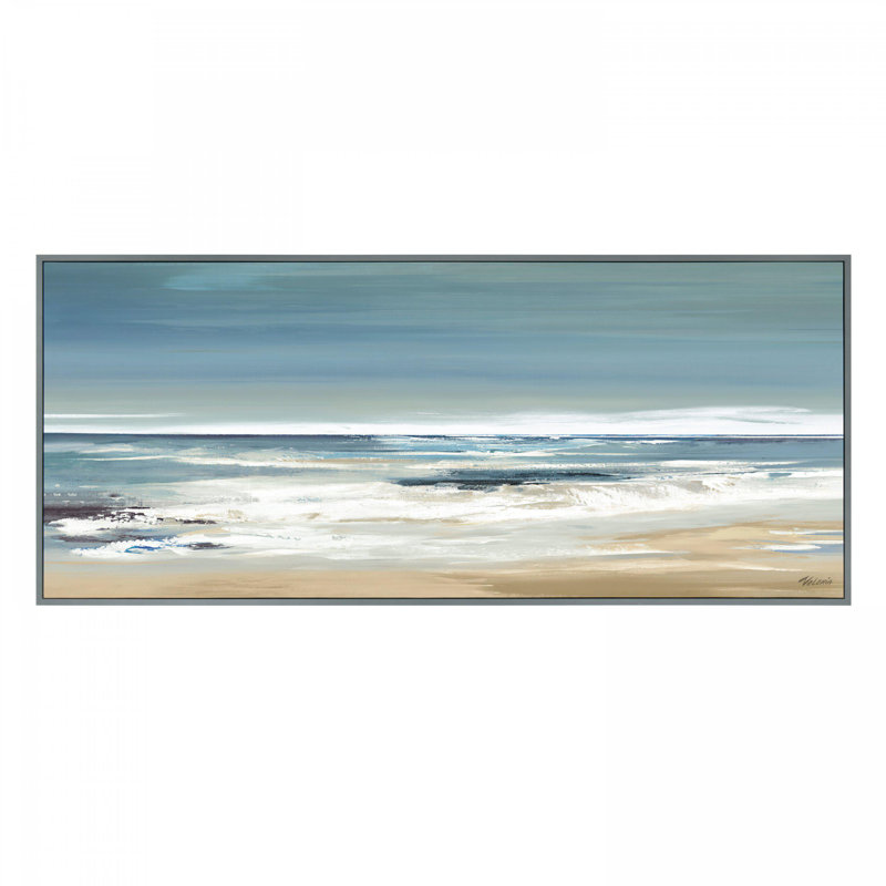 Along the Coastline 1 Piece Single Picture Frame Painting on Canvas