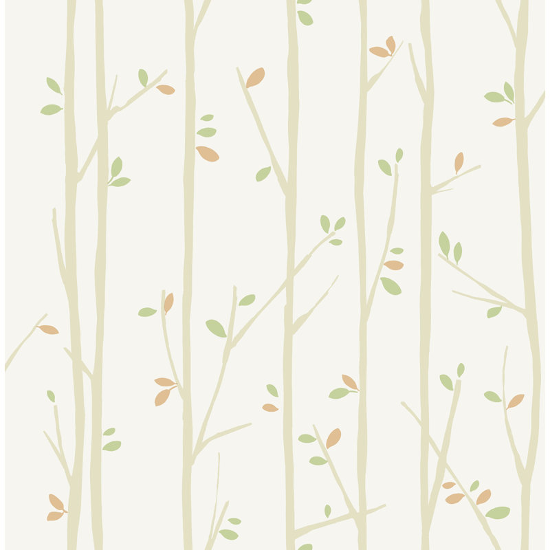 Rouleau de papier peint 33 pi x 20,5 po Horgeford, Gris / Fougère / Gingembre