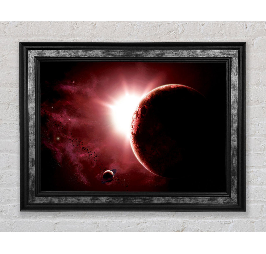 Eclipse Of The Red Planet - Einzelne Bilderrahmen Kunstdrucke