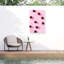Cerises bolognaises sur fond rose sur toile-98097744